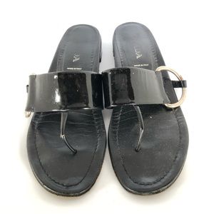 Prada black/nero t-strap sandals